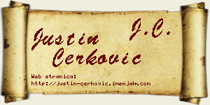 Justin Čerković vizit kartica